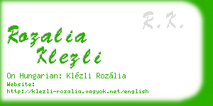 rozalia klezli business card