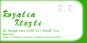 rozalia klezli business card